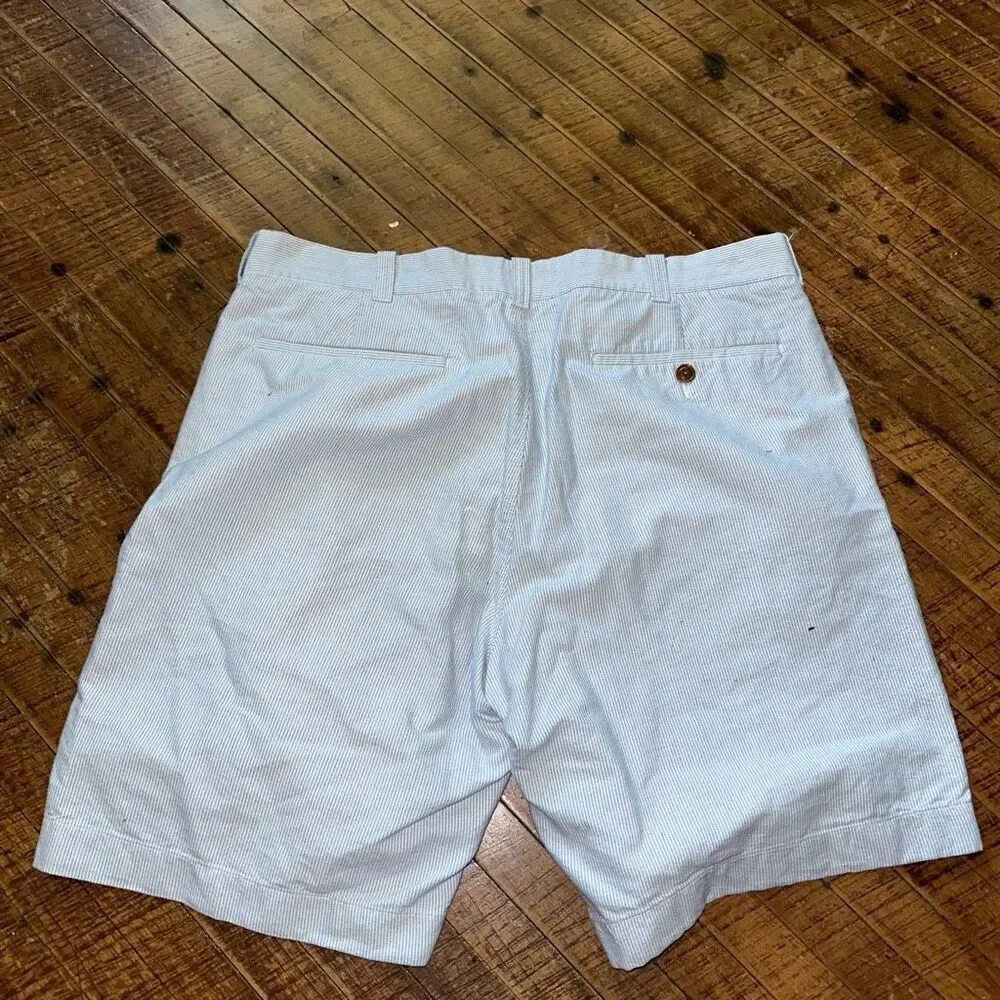 J Crew pinstripe business casual preppy Gramercy 35W shorts